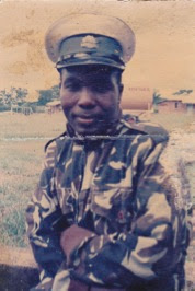 Mbuzi: In camouflage when he was a Police Officer.
